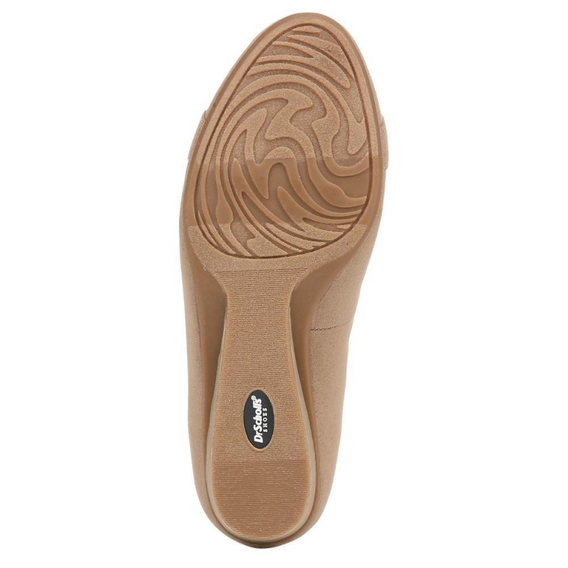 Brown Fabric Women's Dr. Scholl's Be Adorned Slip On Wedges | 75291-JQOE