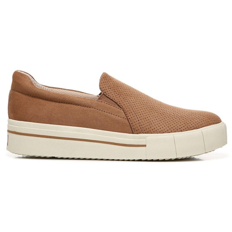 Brown Fabric Women's Dr. Scholl's Happiness Lo Slip On Sneakers | 79130-FJDC