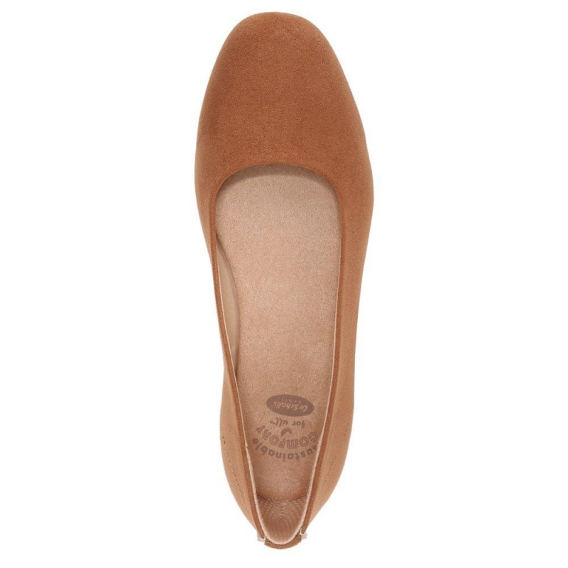 Brown Fabric Women's Dr. Scholl's Wexley Ballet Flats | 32815-LZBT