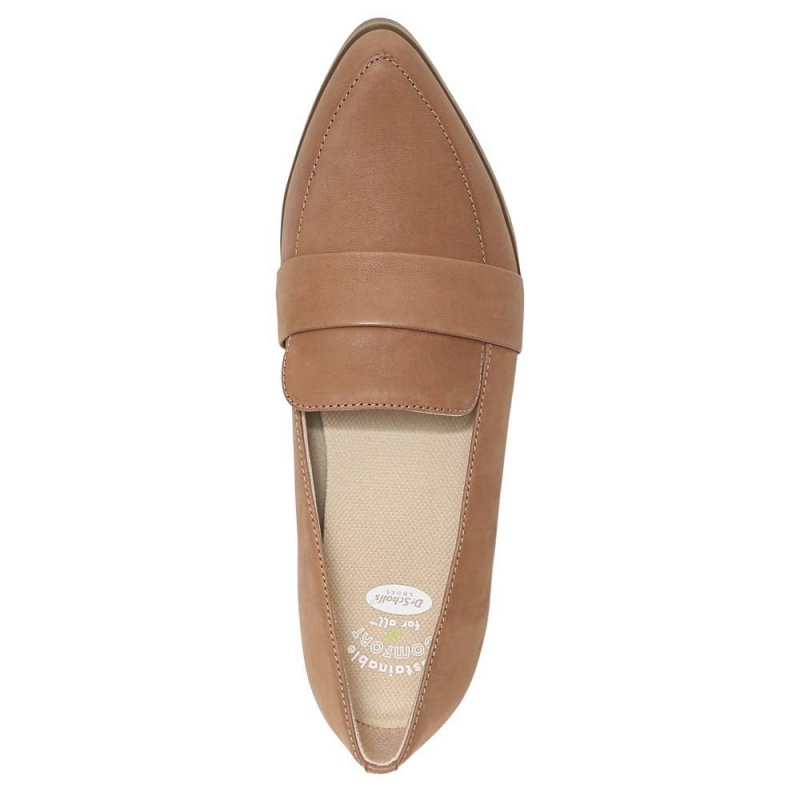 Brown Honey Leather Women's Dr. Scholl's Faxon Loafers | 27650-JCSY