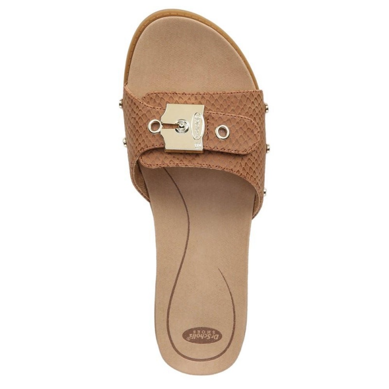 Brown Honey Snake Women's Dr. Scholl's Originalist Slide Sandals | 29576-YAZP