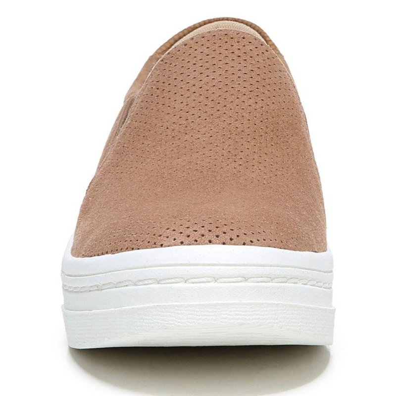 Brown Honey Suede Women's Dr. Scholl's Everywhere Platform Slip On Sneakers | 68204-AXKQ