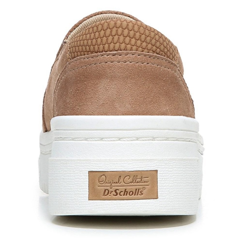 Brown Honey Suede Women's Dr. Scholl's Everywhere Platform Slip On Sneakers | 68204-AXKQ