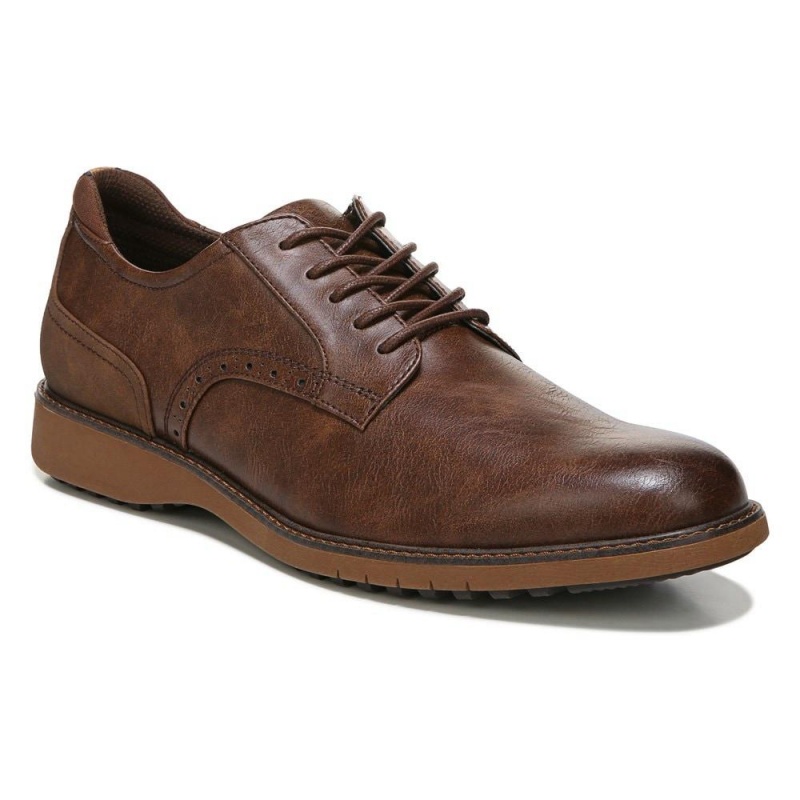 Brown Men's Dr. Scholl's Sync Up Ultimate Flex Oxfords Shoes | 52389-GTRK