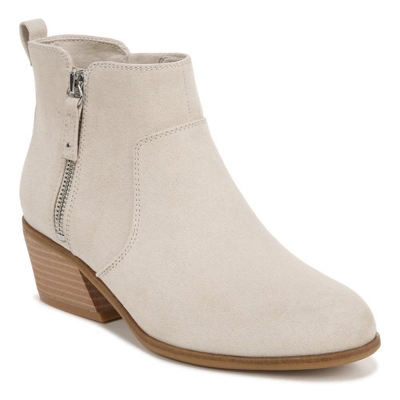 Brown Oyster Fabric Women's Dr. Scholl's Lawless Ankle Boots | 54083-THOP