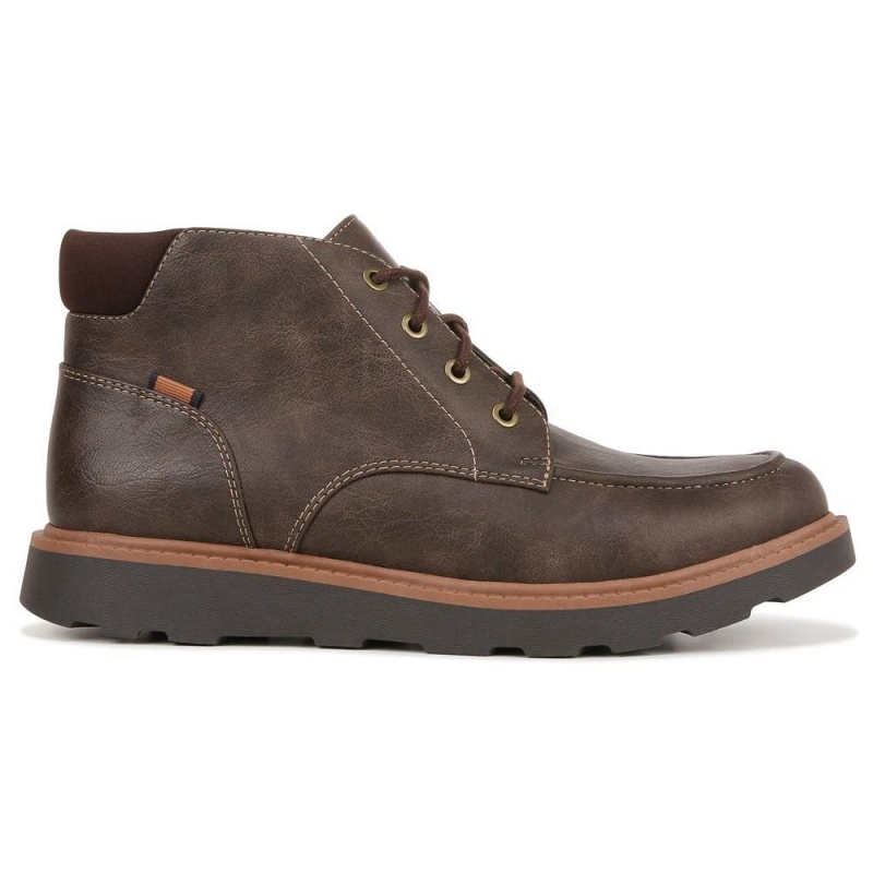 Brown Synthetic Men's Dr. Scholl's Maplewood Chukka Lace Up Boots | 30798-AIFE