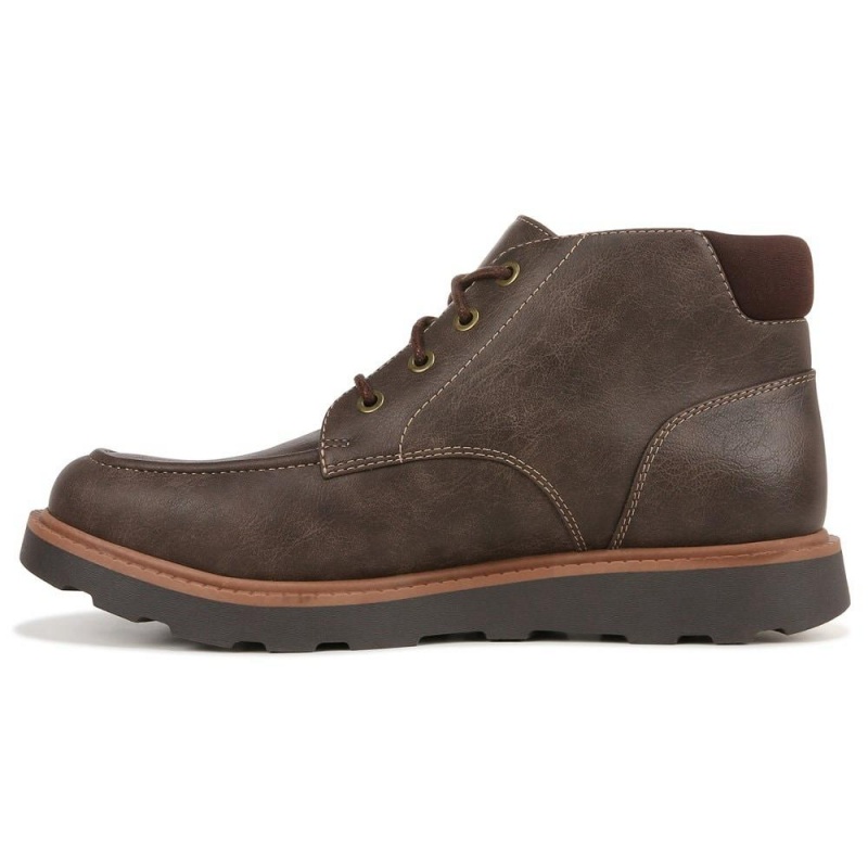 Brown Synthetic Men's Dr. Scholl's Maplewood Chukka Lace Up Boots | 30798-AIFE