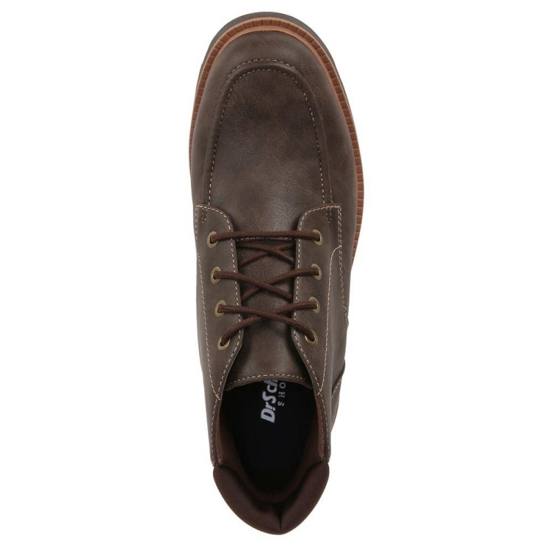 Brown Synthetic Men's Dr. Scholl's Maplewood Chukka Lace Up Boots | 30798-AIFE