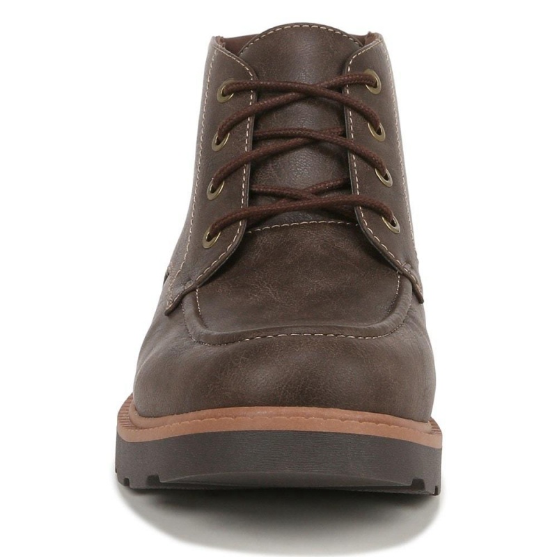 Brown Synthetic Men's Dr. Scholl's Maplewood Chukka Lace Up Boots | 30798-AIFE