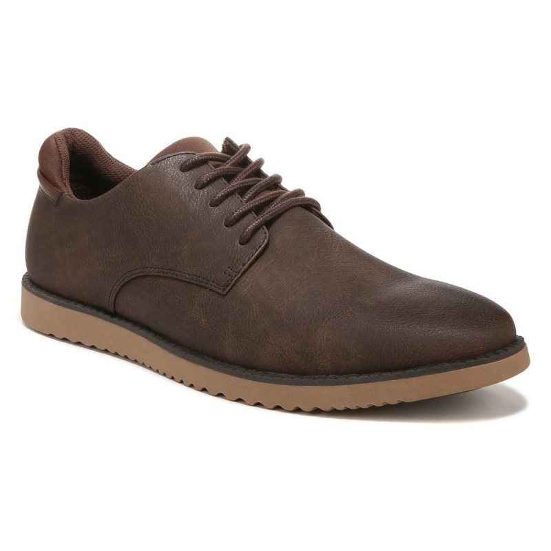 Brown Synthetic Men's Dr. Scholl's Sync Oxfords Shoes | 13708-SBAP