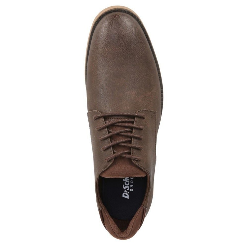 Brown Synthetic Men's Dr. Scholl's Sync Oxfords Shoes | 13708-SBAP