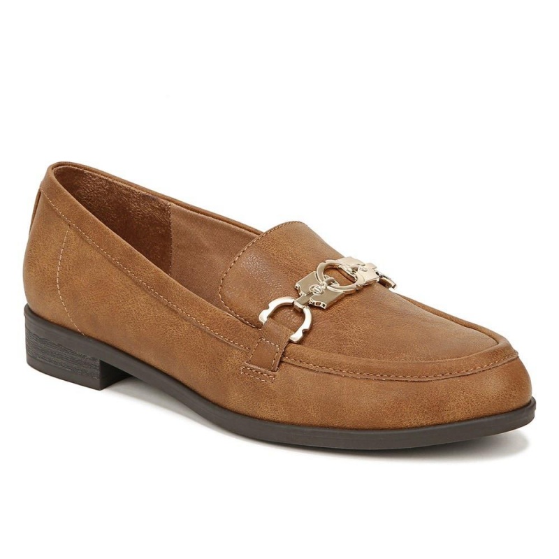 Brown Synthetic Women's Dr. Scholl's Rate Adorn Loafers | 93061-UMGK