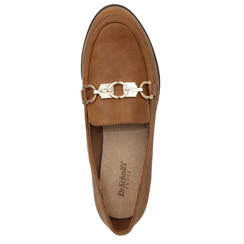 Brown Synthetic Women's Dr. Scholl's Rate Adorn Loafers | 93061-UMGK