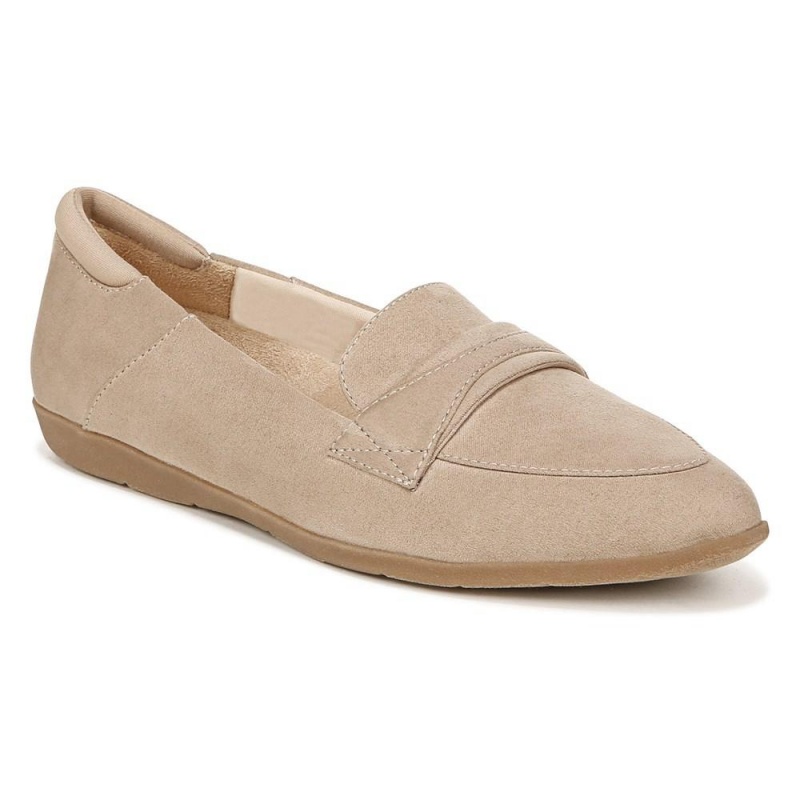 Brown Taupe Fabric Women's Dr. Scholl's Emilia Loafers | 92784-TWFH