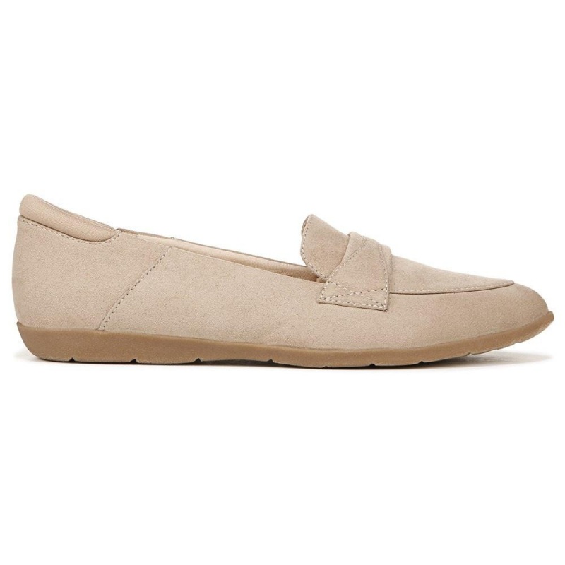 Brown Taupe Fabric Women's Dr. Scholl's Emilia Loafers | 92784-TWFH