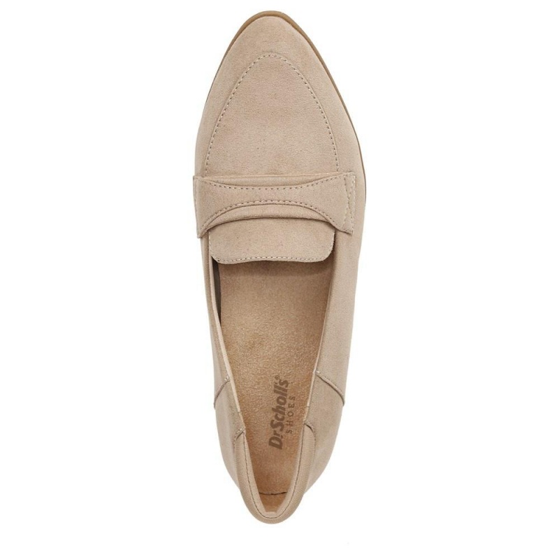 Brown Taupe Fabric Women's Dr. Scholl's Emilia Loafers | 92784-TWFH