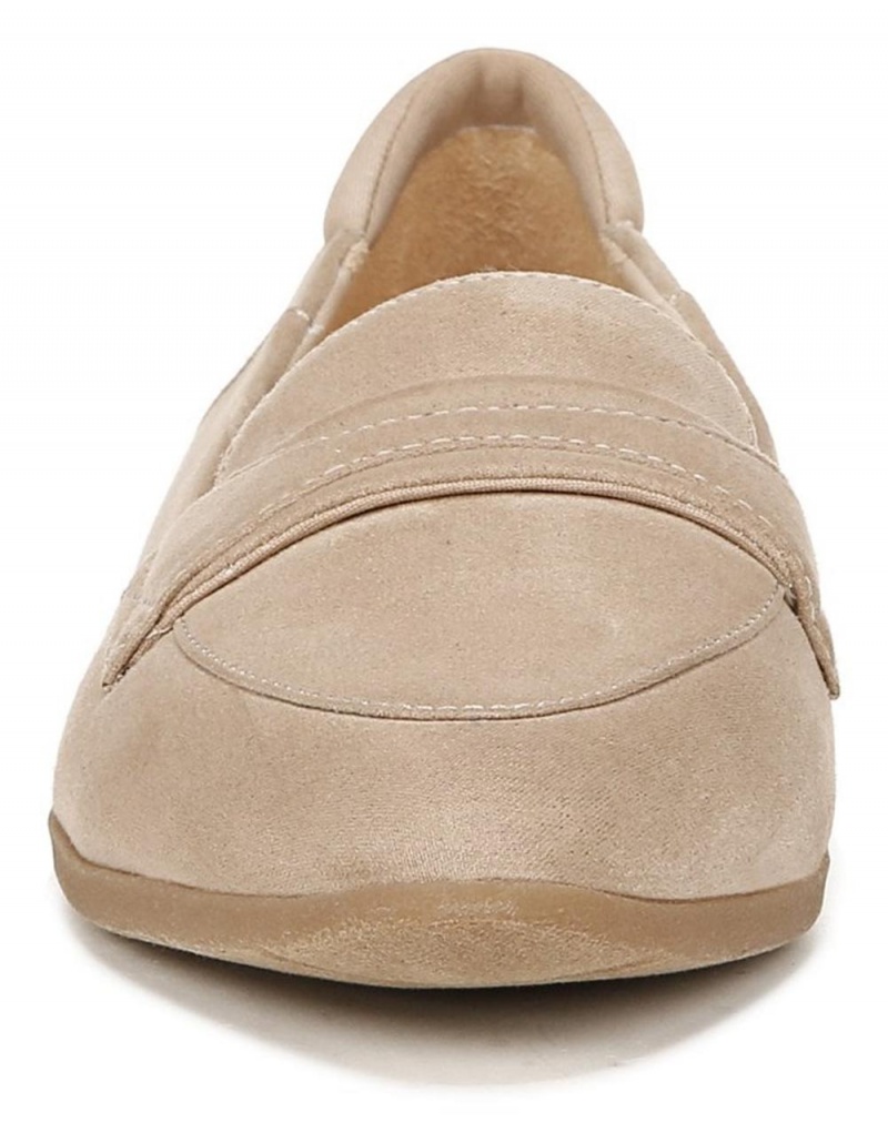 Brown Taupe Fabric Women's Dr. Scholl's Emilia Loafers | 92784-TWFH