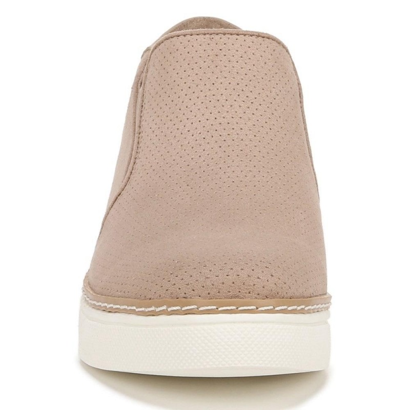 Brown Taupe Fabric Women's Dr. Scholl's If Only Wedge High Top Sneakers | 23476-NSFG