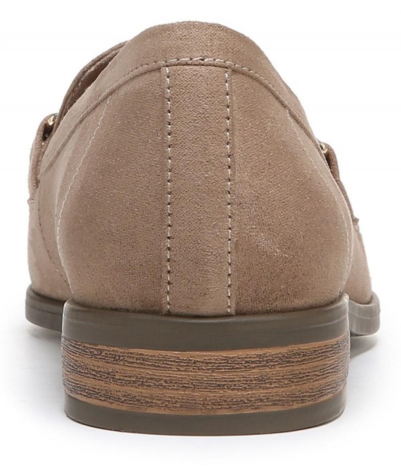 Brown Taupe Fabric Women's Dr. Scholl's Rate Adorn Loafers | 07654-PIBY