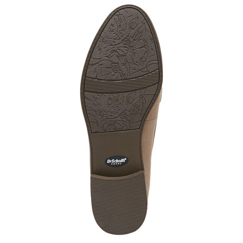 Brown Taupe Fabric Women's Dr. Scholl's Rate Adorn Loafers | 07654-PIBY