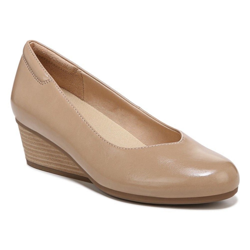 Brown Taupe Women's Dr. Scholl's Be Ready Slip On Wedges | 64378-MXFN