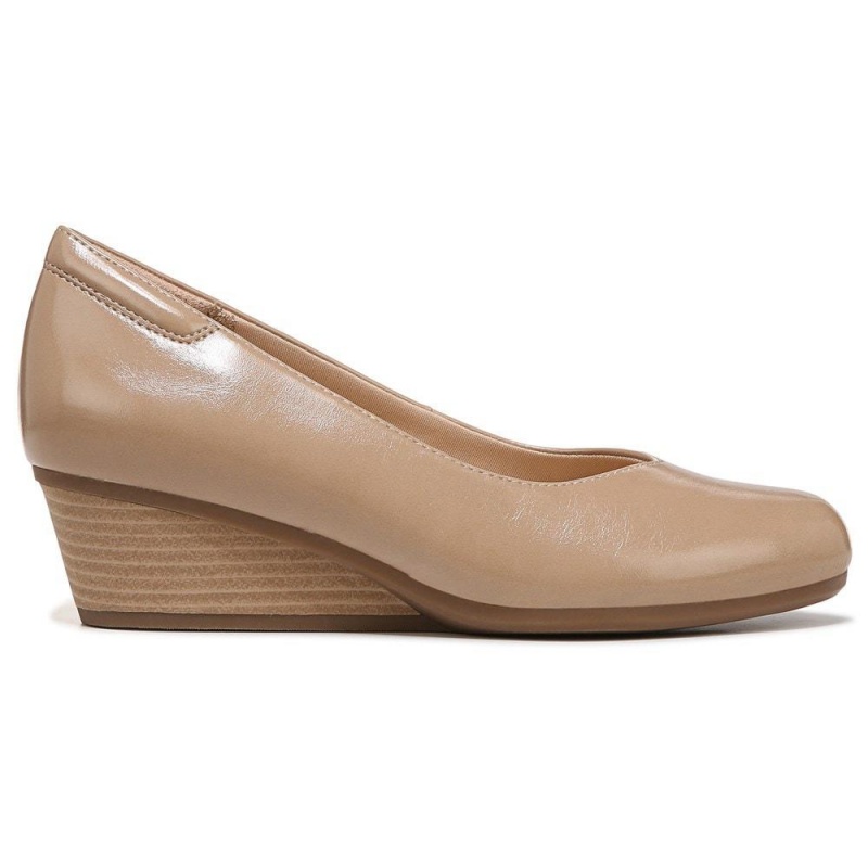 Brown Taupe Women's Dr. Scholl's Be Ready Slip On Wedges | 64378-MXFN