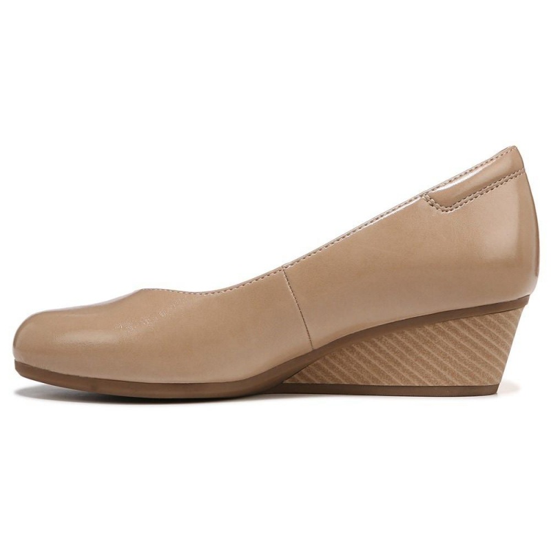 Brown Taupe Women's Dr. Scholl's Be Ready Slip On Wedges | 64378-MXFN