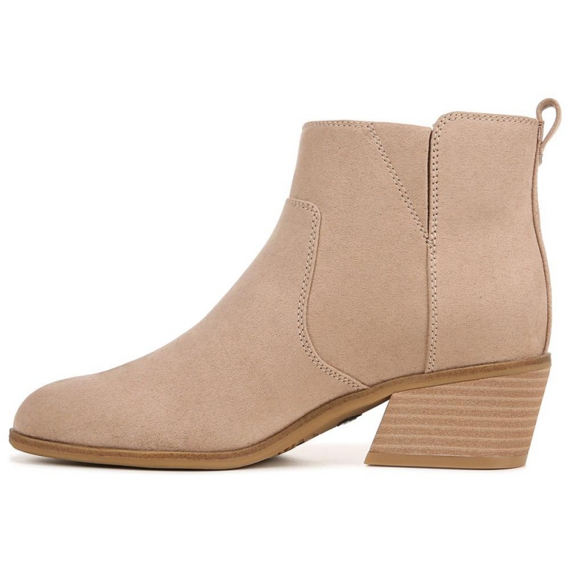 Brown Toast Taupe Fabric Women's Dr. Scholl's Lawless Ankle Boots | 04579-DPRX