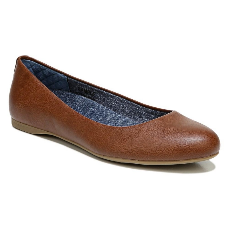 Brown Whiskey Women's Dr. Scholl's Giorgie Memory Foam Ballet Flats | 59268-RAYB