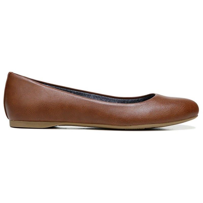 Brown Whiskey Women's Dr. Scholl's Giorgie Memory Foam Ballet Flats | 59268-RAYB