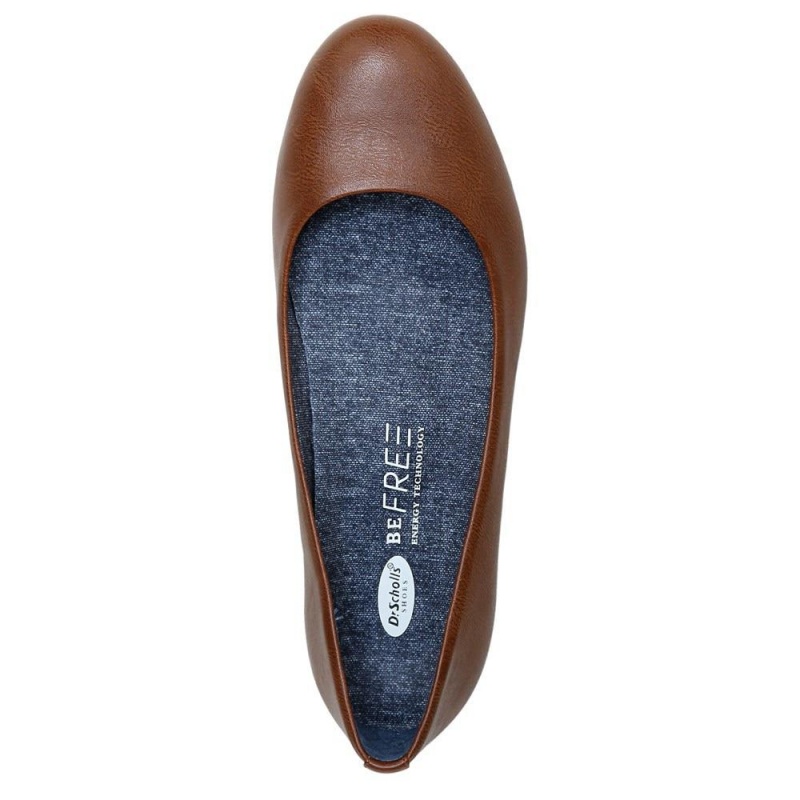 Brown Whiskey Women's Dr. Scholl's Giorgie Memory Foam Ballet Flats | 59268-RAYB