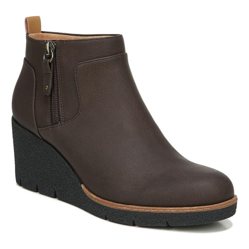 Brown Women's Dr. Scholl's Bianca Wedge Booties | 27830-EIRF