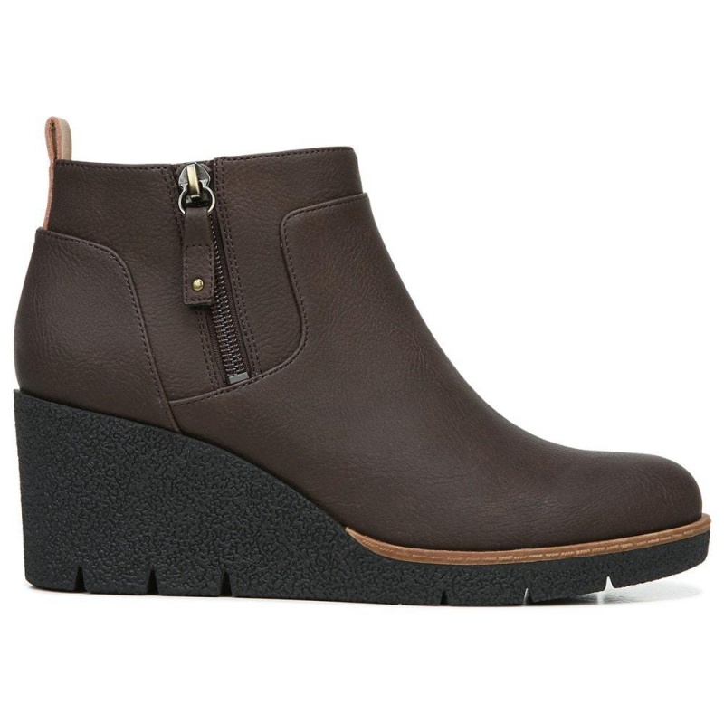 Brown Women's Dr. Scholl's Bianca Wedge Booties | 27830-EIRF