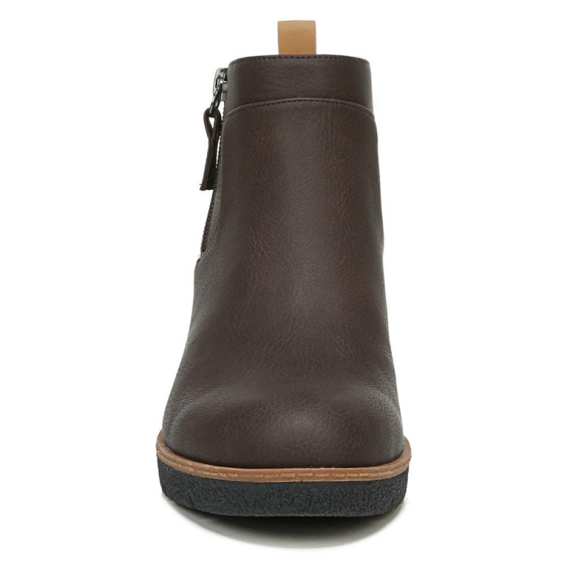 Brown Women's Dr. Scholl's Bianca Wedge Booties | 27830-EIRF