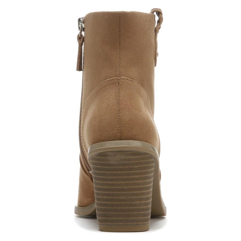 Chip Brown Fabric Women's Dr. Scholl's Mirage Wedge Boots | 09712-KGHS