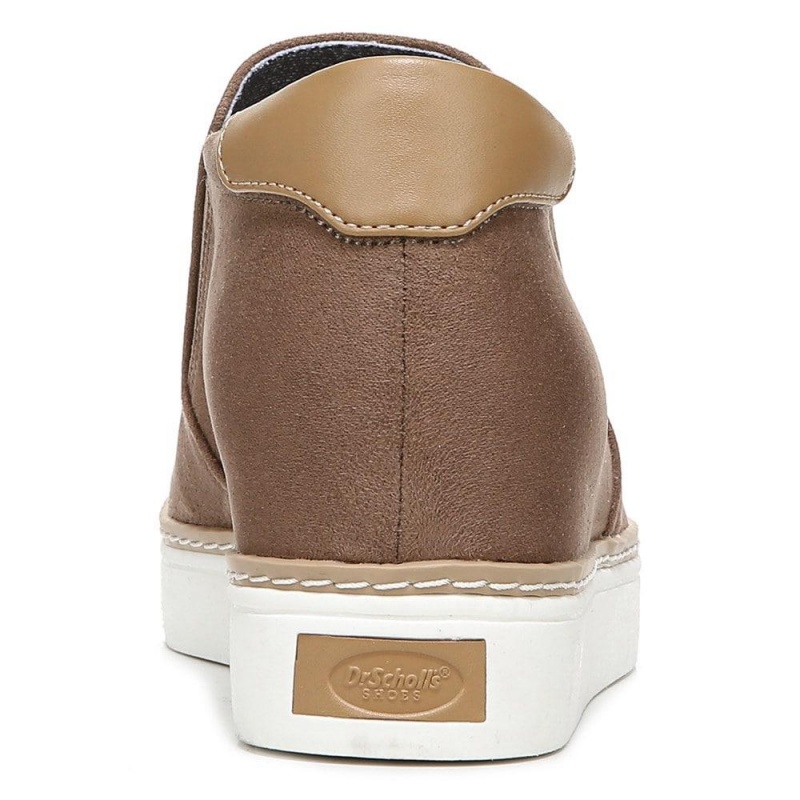 Cocoa Brown Fabric Women's Dr. Scholl's If Only Wedge High Top Sneakers | 74289-GZHJ