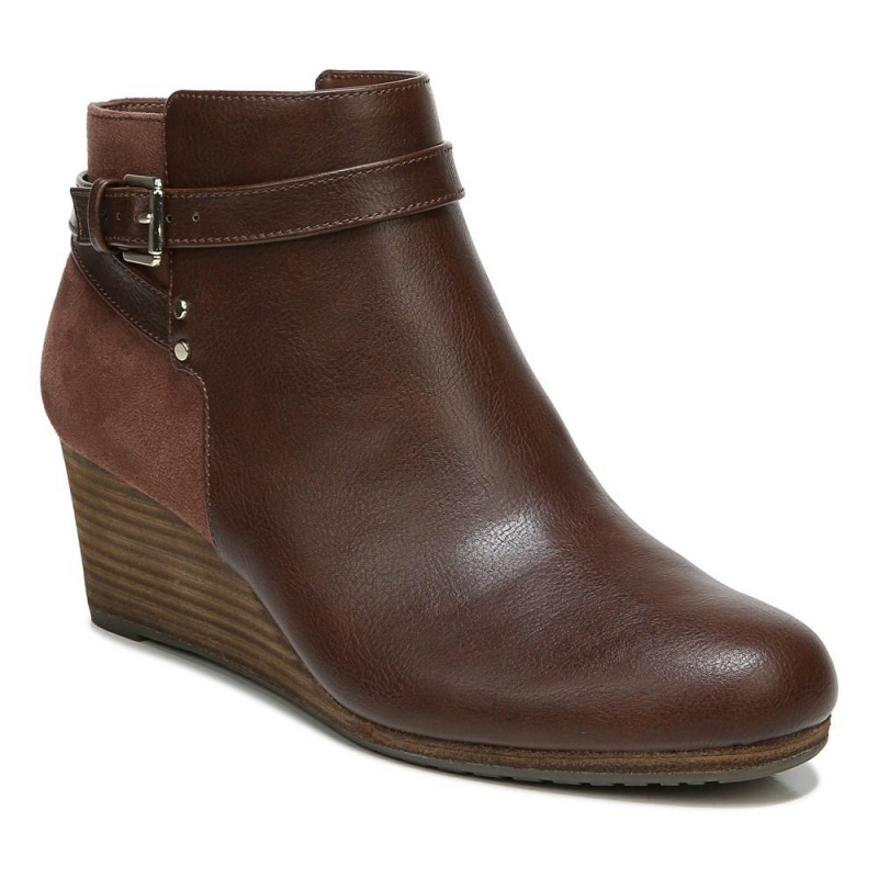 Copper Brown Women's Dr. Scholl's Double Wedge Booties | 30274-NPVB