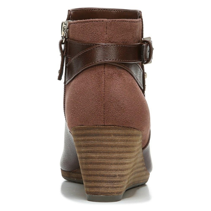 Copper Brown Women's Dr. Scholl's Double Wedge Booties | 30274-NPVB