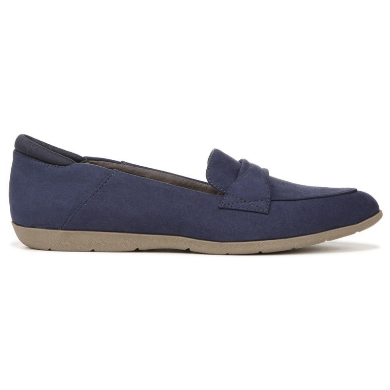 Dark Blue Fabric Women's Dr. Scholl's Emilia Loafers | 36721-LHRT