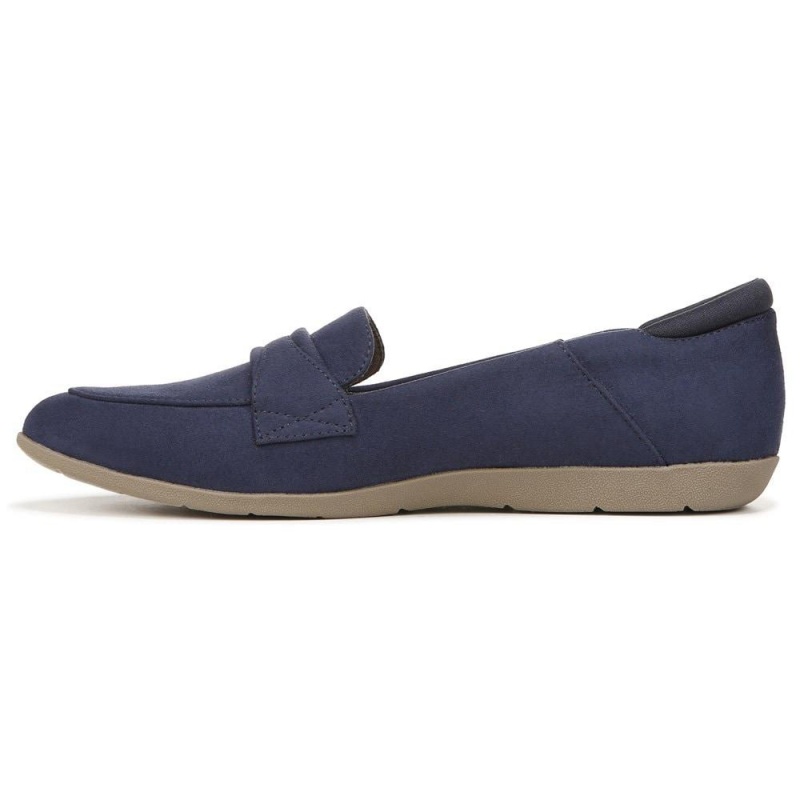 Dark Blue Fabric Women's Dr. Scholl's Emilia Loafers | 36721-LHRT