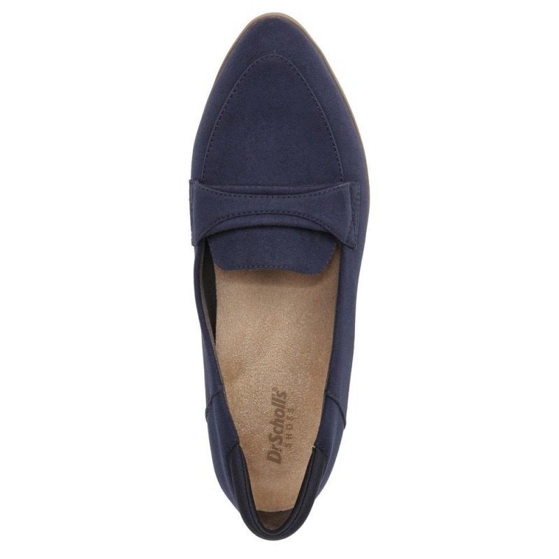 Dark Blue Fabric Women's Dr. Scholl's Emilia Loafers | 36721-LHRT