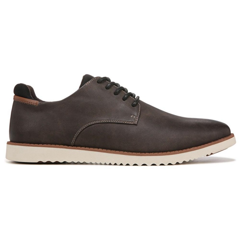 Dark Brown Men's Dr. Scholl's Sync Oxfords Shoes | 12049-ZTGK