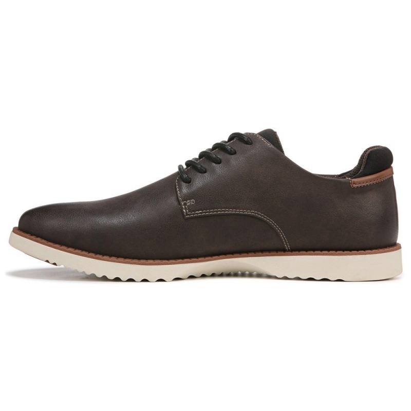 Dark Brown Men's Dr. Scholl's Sync Oxfords Shoes | 12049-ZTGK