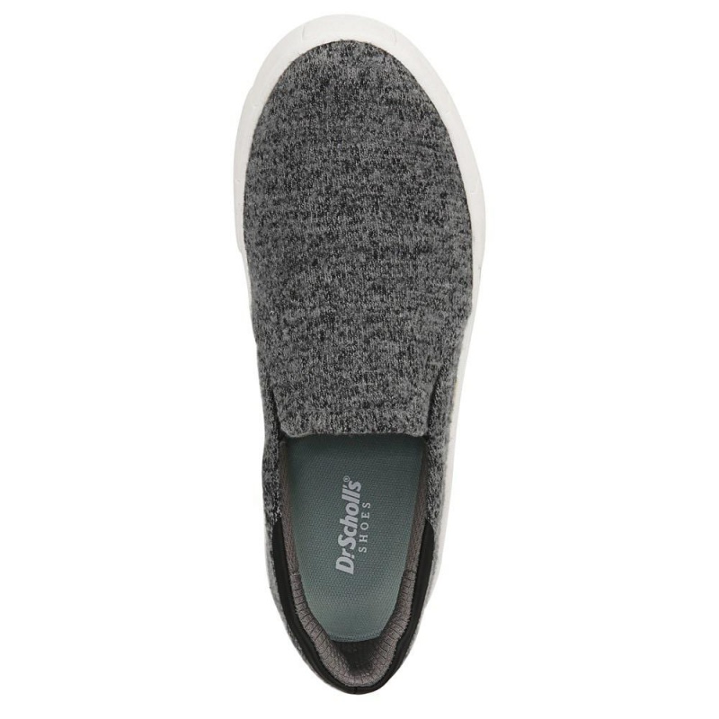 Dark Grey Fabric Women's Dr. Scholl's Happiness Lo Slip On Sneakers | 24895-NZYW