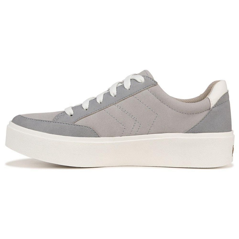 Grey Fabric Women's Dr. Scholl's Madison Lace Up Sneakers | 03419-RHYA