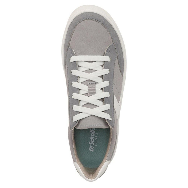 Grey Fabric Women's Dr. Scholl's Madison Lace Up Sneakers | 03419-RHYA