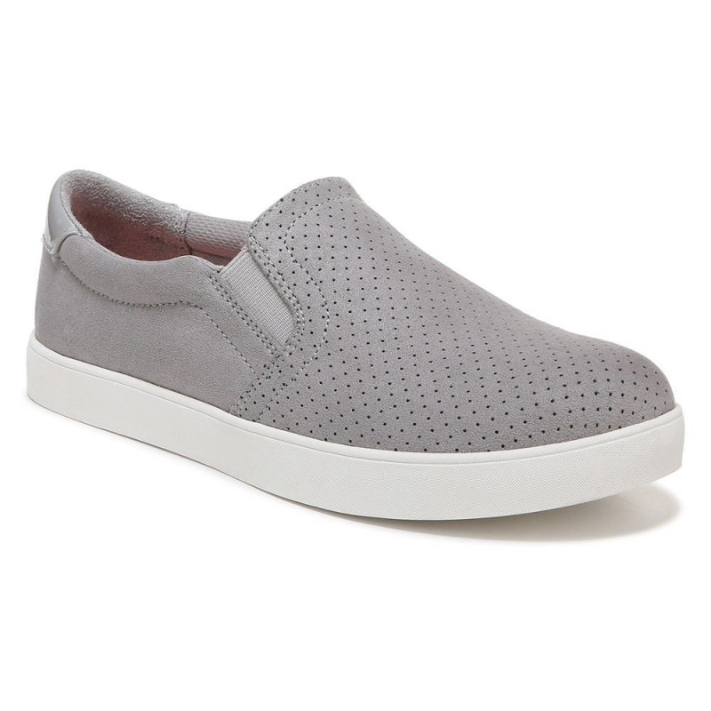 Grey Micro Perf Women's Dr. Scholl's Madison Slip On Sneakers | 57108-JYKU