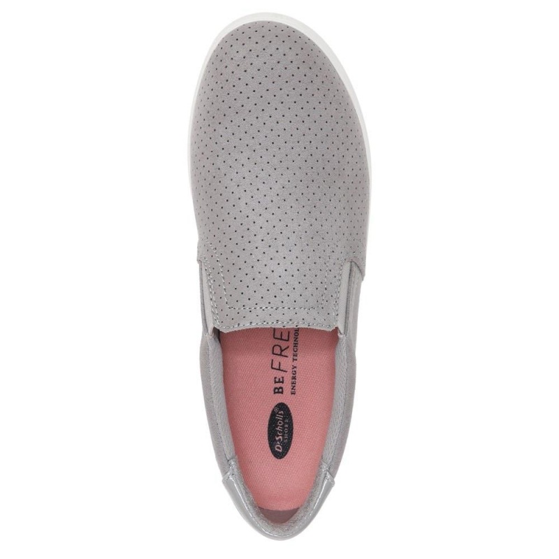 Grey Micro Perf Women's Dr. Scholl's Madison Slip On Sneakers | 57108-JYKU