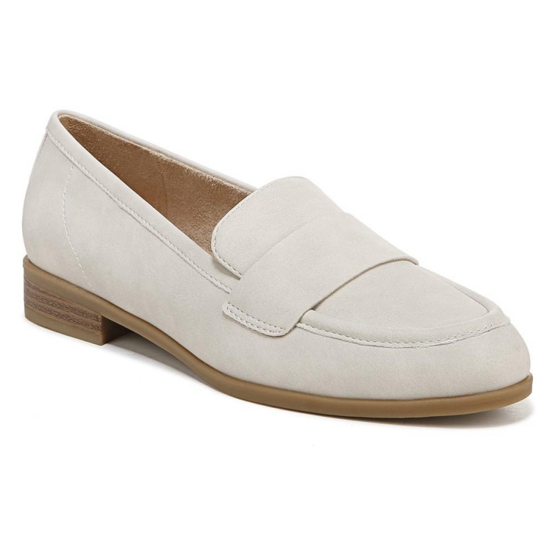 Grey Tofu Synthetic Women's Dr. Scholl's Rate Moc Toe Loafers | 13068-UNQO