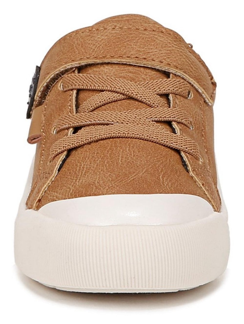 Honey Brown Faux Leather Boys' Dr. Scholl's Time Off Toddler/Little Lace Up Sneakers | 24916-FACW